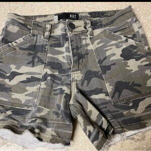 Kut from the Kloth Camouflage Jean Shorts